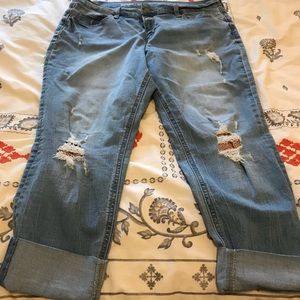 Old Navy Boyfriend Skinny Jeans with Patches